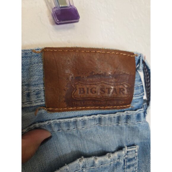 Big Star Pioneer Bootcut Mens Regular Mid Rise Distressed Denim Jeans 33R x 32 - Picture 3 of 11